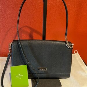 Kate Spade Black Crossbody Bag with Chain Detail